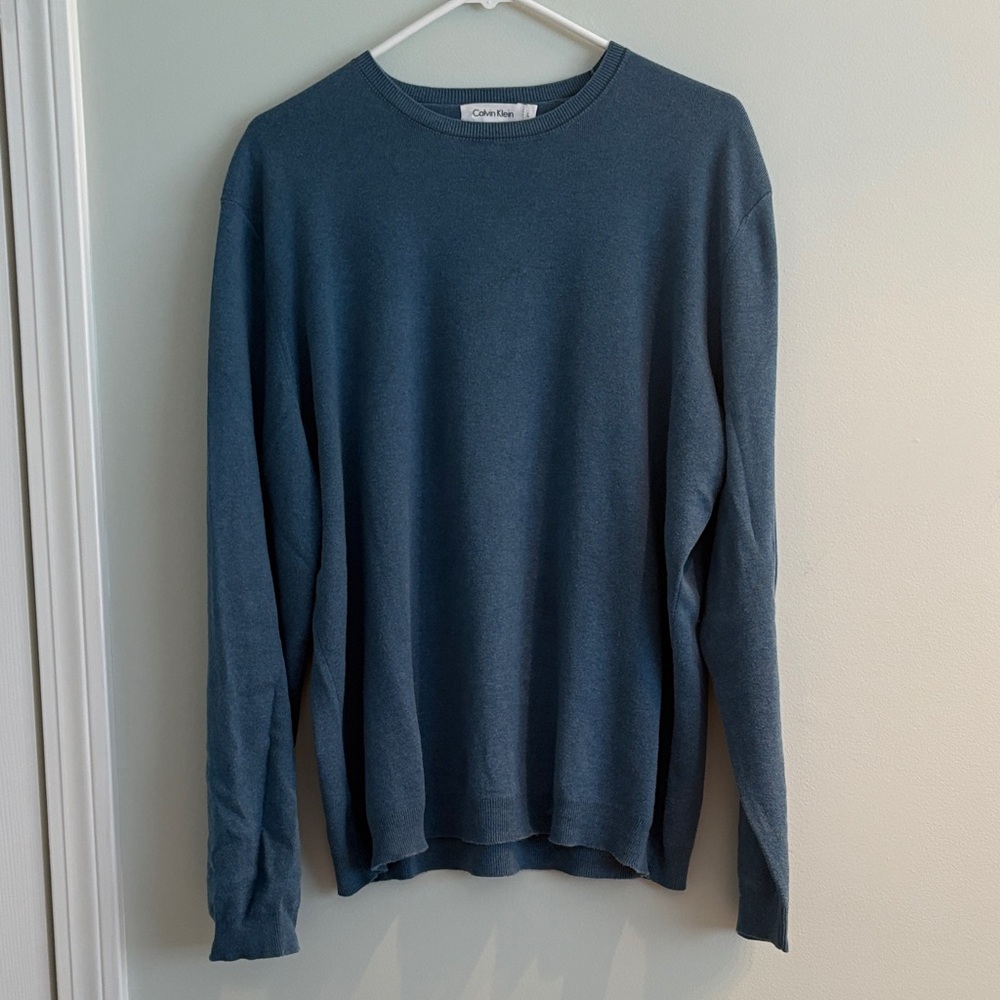 Calvin Klein Men's Blue Crewneck Sweater